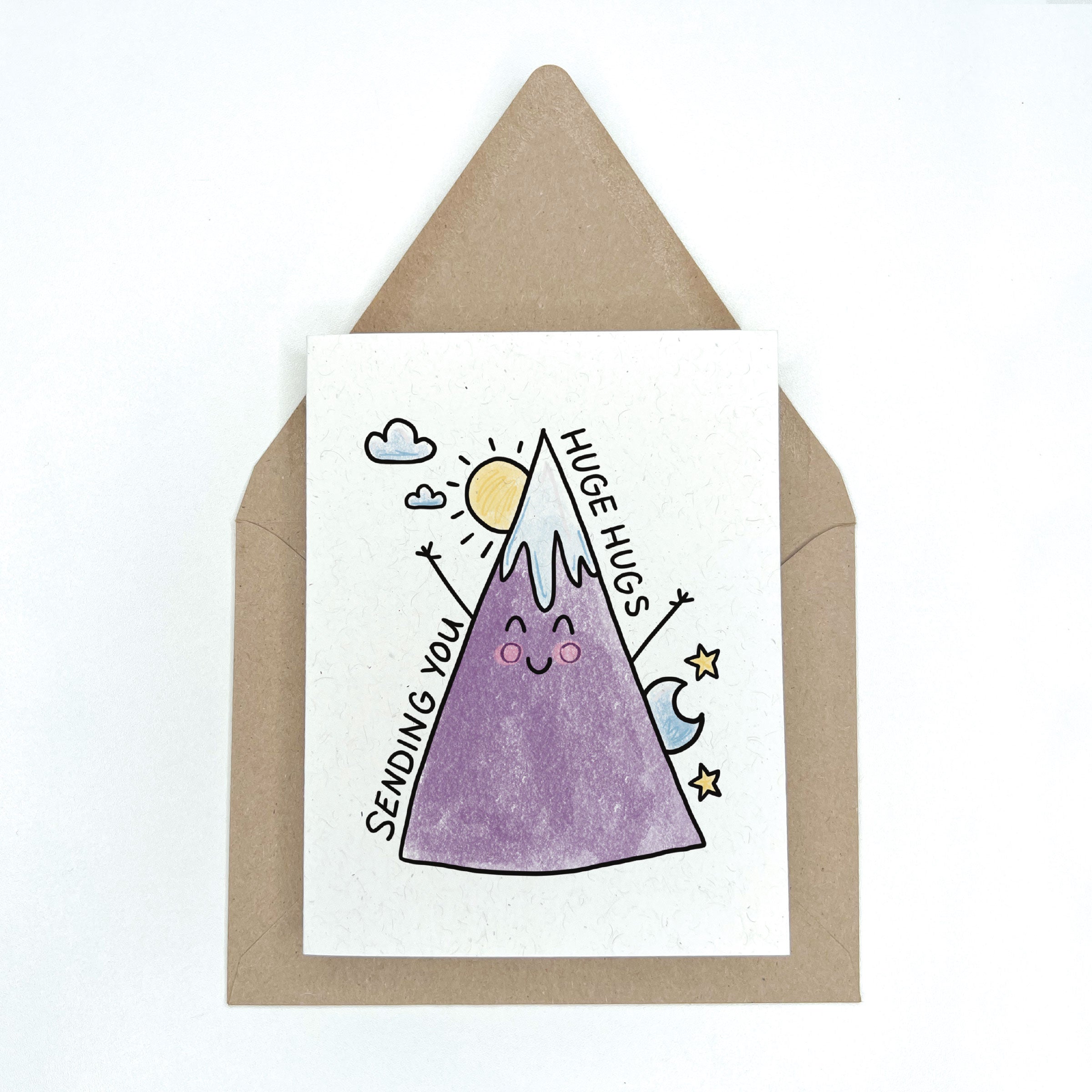 Happy Mountain Hugs - Sympathy Greeting Card