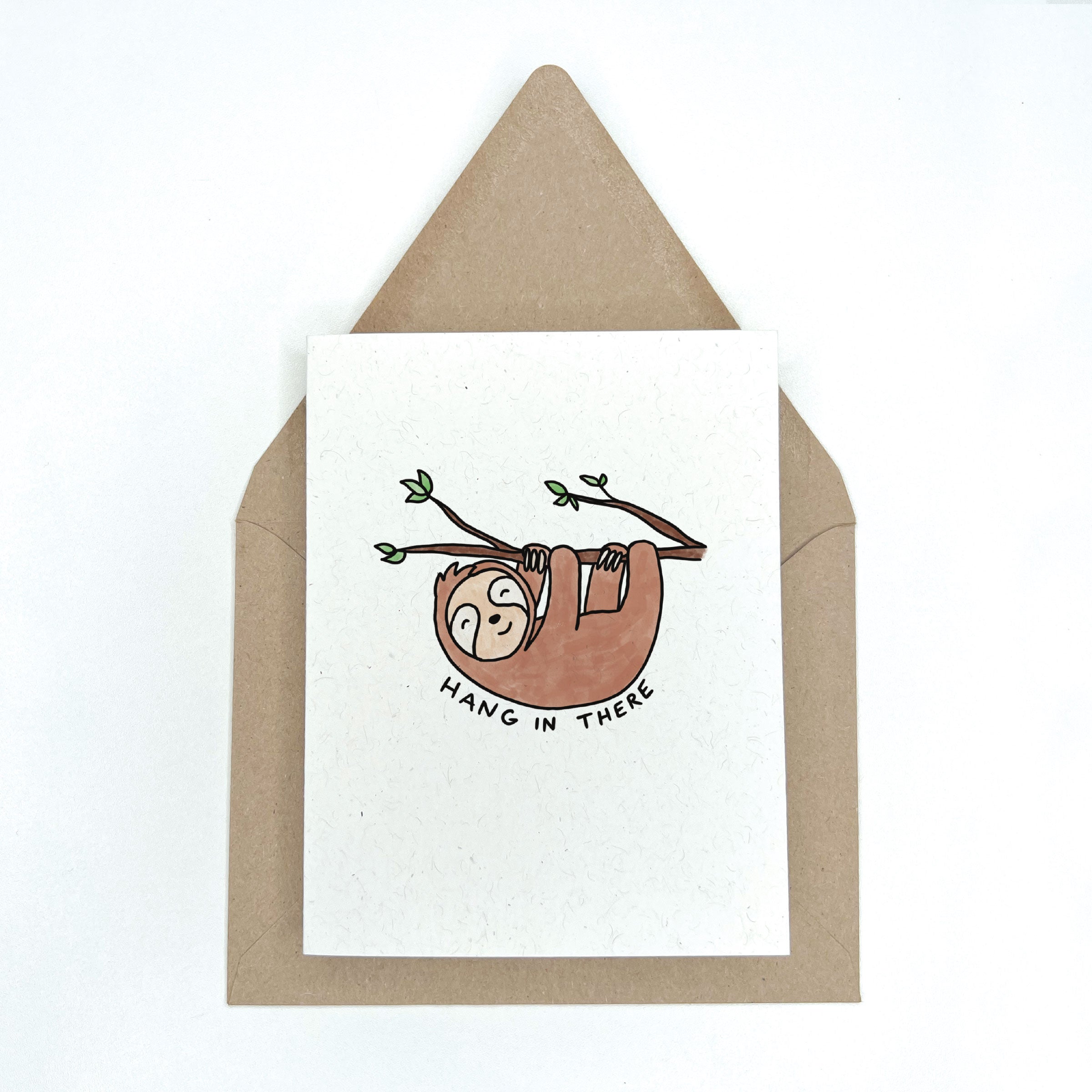 Hang In There Sloth - Sympathy Greeting Card