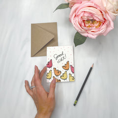Good cLuck - Encouragement Greeting Card
