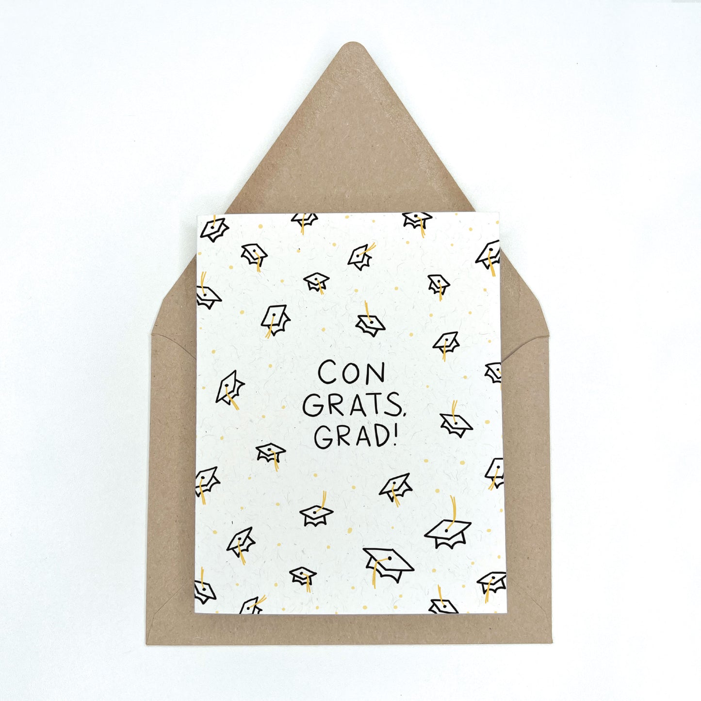 Gold Tassel Grad Caps - Graduation Card