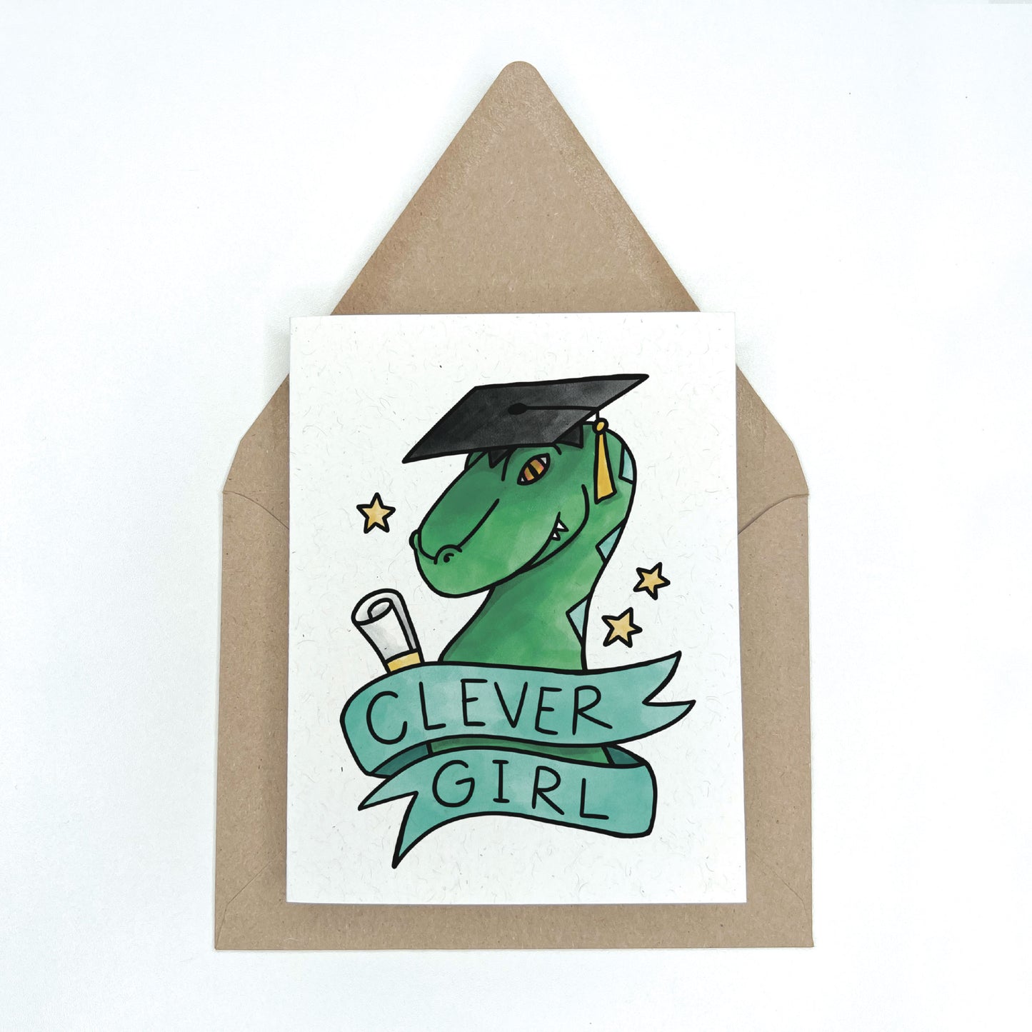 Clever Girl Raptor - Graduation Card