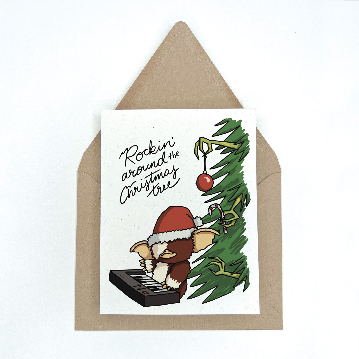 Rockin' around the Christmas Tree - Pop Culture Gremlins Christmas Card