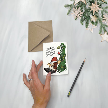 Rockin' around the Christmas Tree - Pop Culture Gremlins Christmas Card