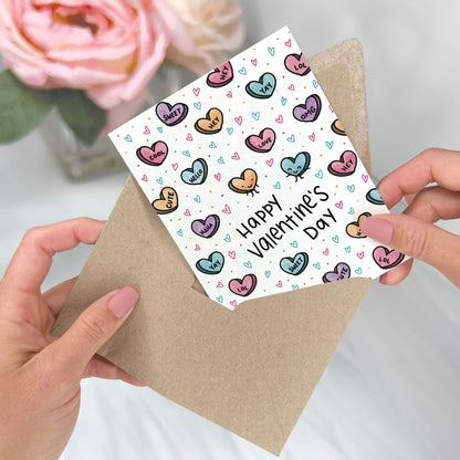 Sweet Candy Hearts - Valentine's Day Card