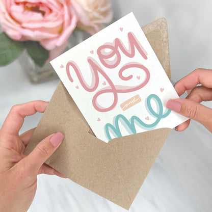 You & Me - Love / Anniversary / Valentine's Greeting Card