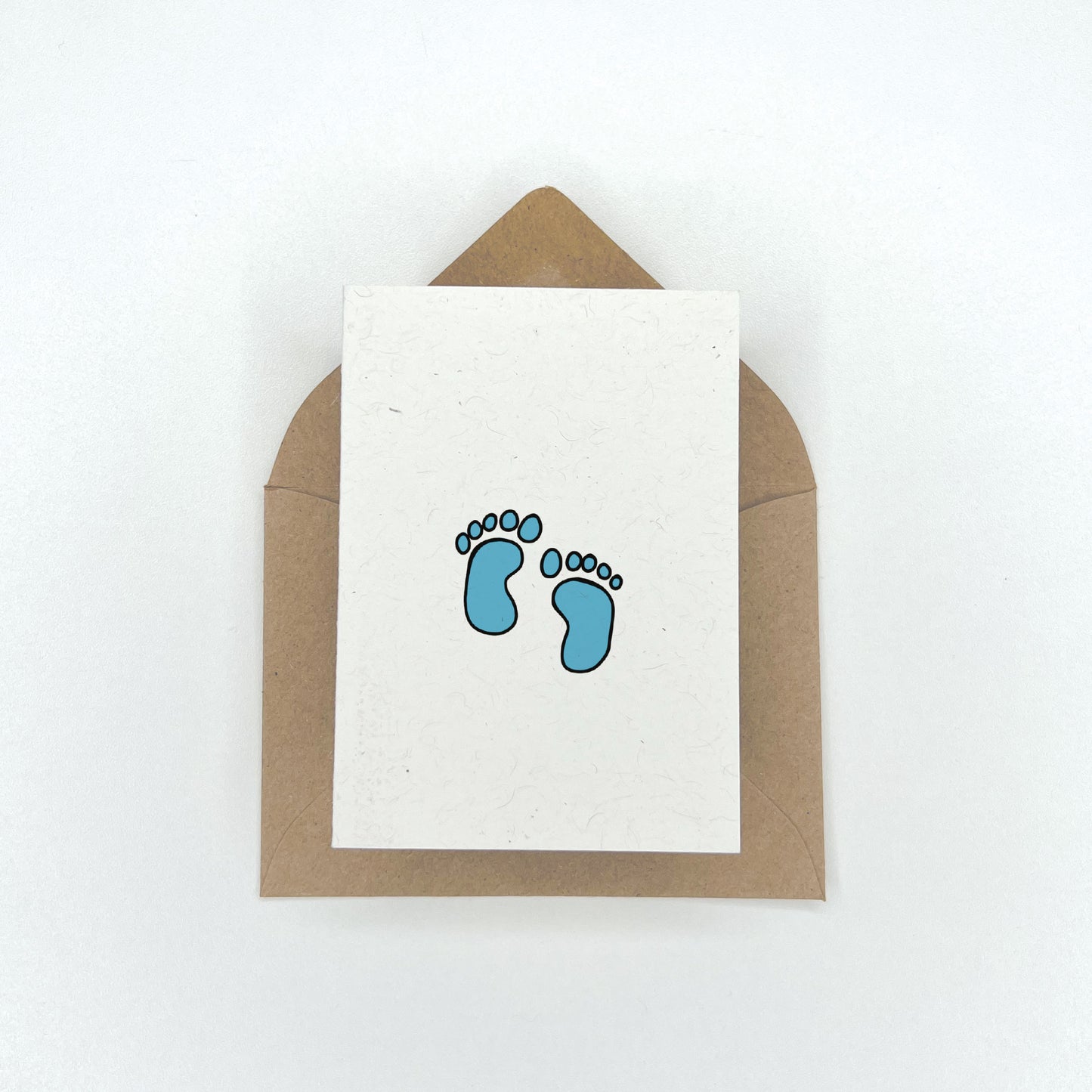 Blue Baby Feet - Baby Shower Gift Enclosure Card