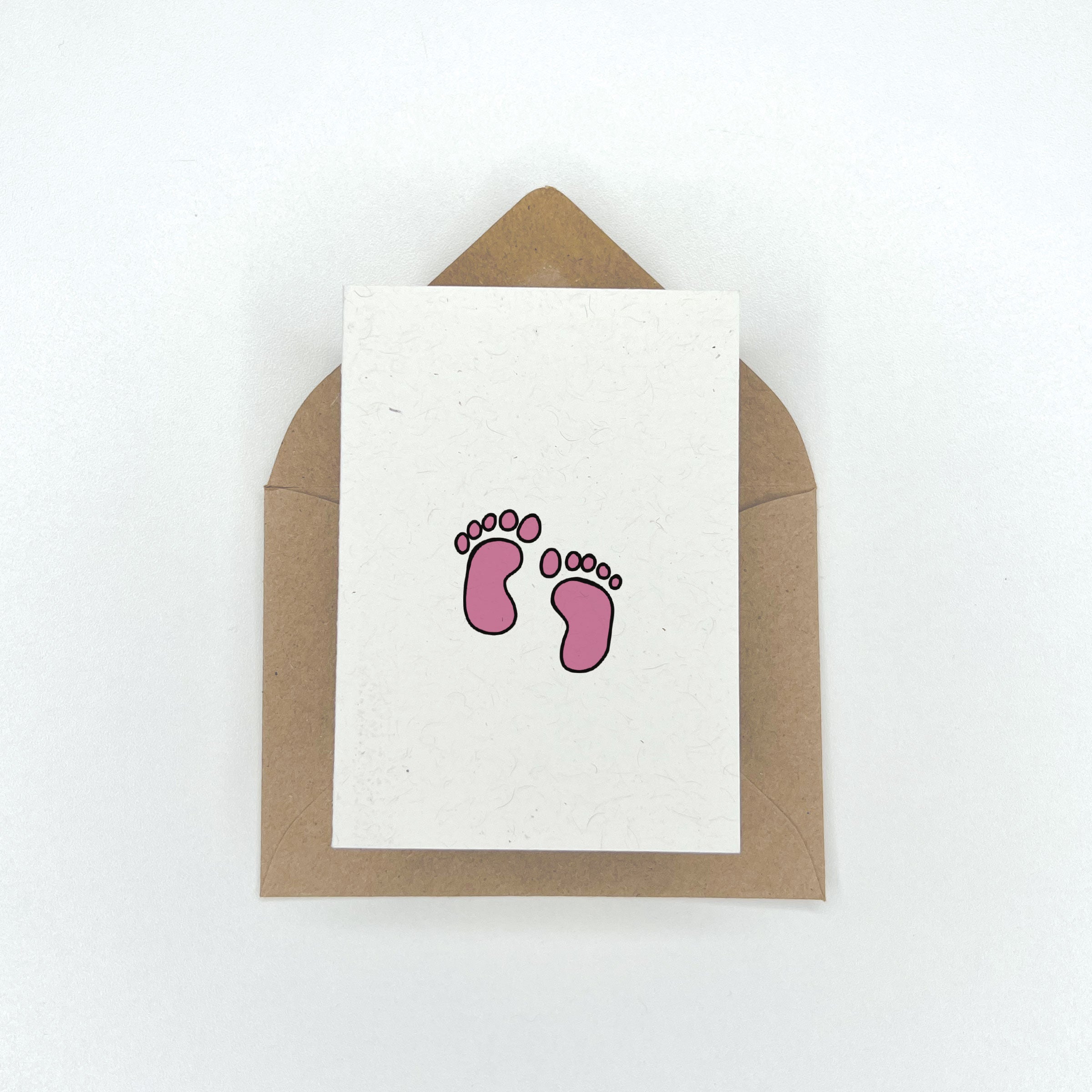 Pink Baby Feet - Baby Shower Gift Enclosure Card