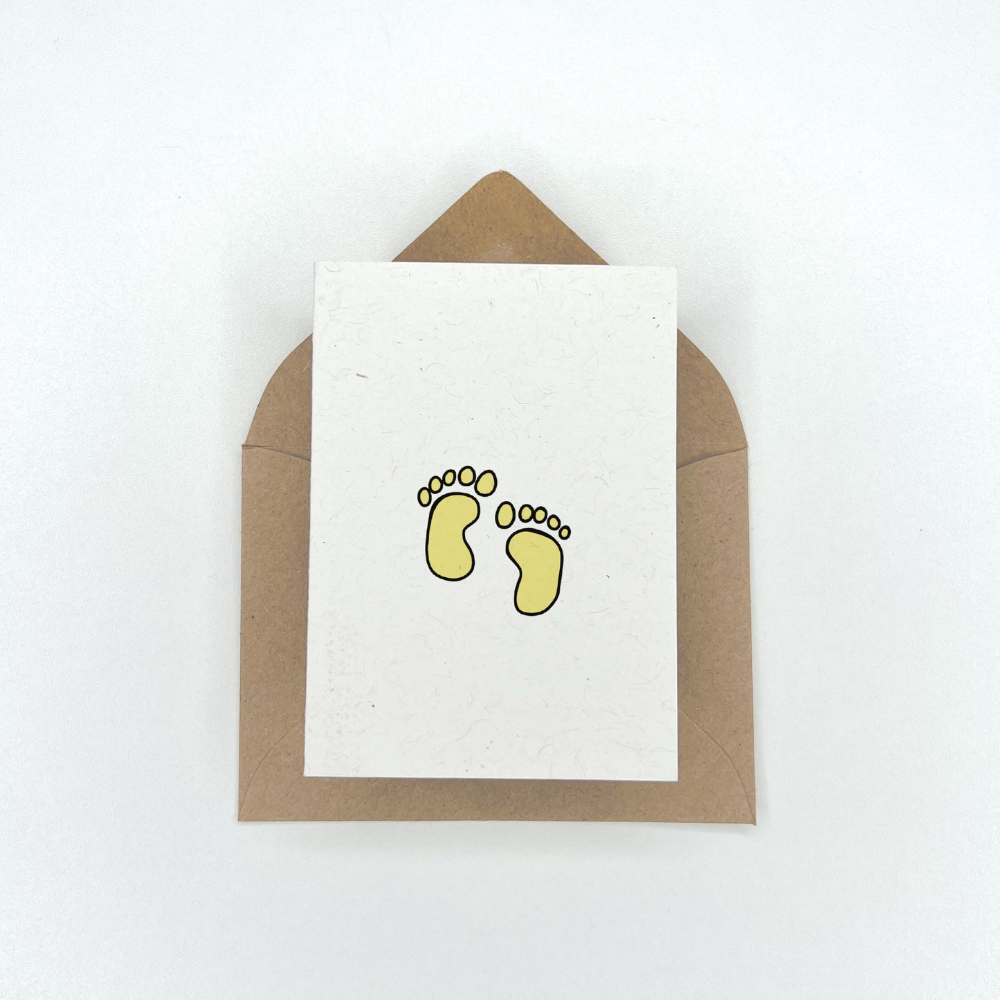 Yellow Baby Feet - Baby Shower Gift Enclosure Card