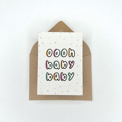 Oooh Baby Baby - Baby Shower Gift Enclosure Card