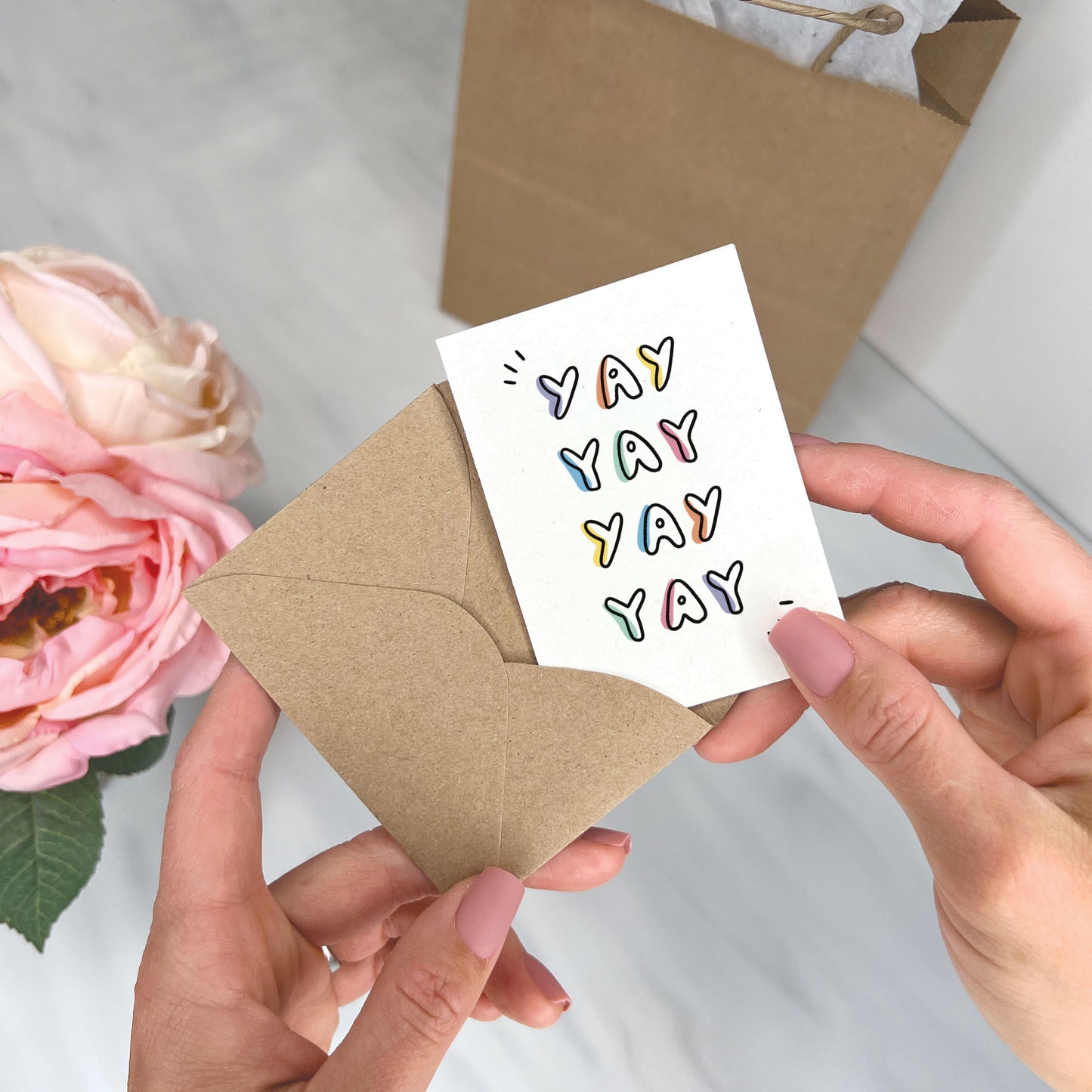 Colorful Yay - Celebration Gift Enclosure Card