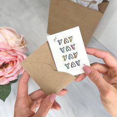 Colorful Yay - Celebration Gift Enclosure Card