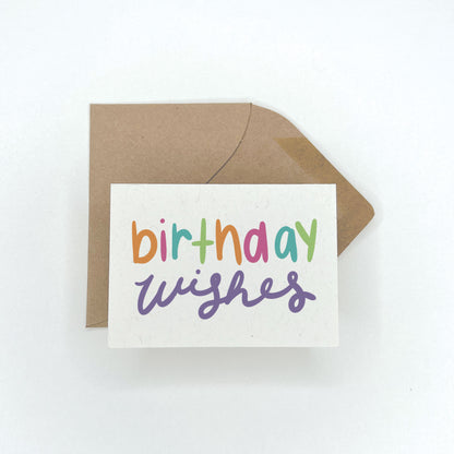 Colorful Birthday Wishes - Birthday Gift Enclosure Card