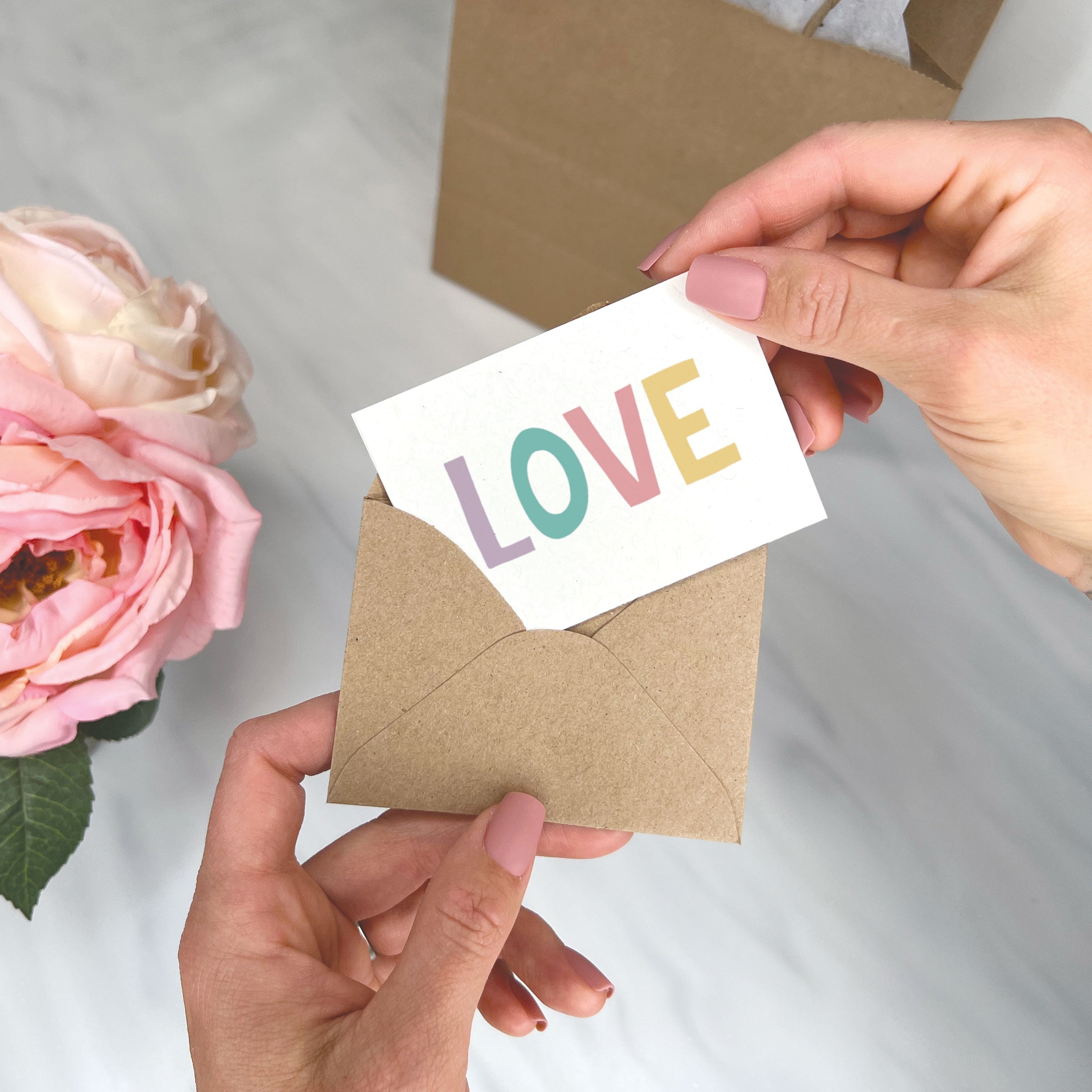 Colorful LOVE - Gift Enclosure Card