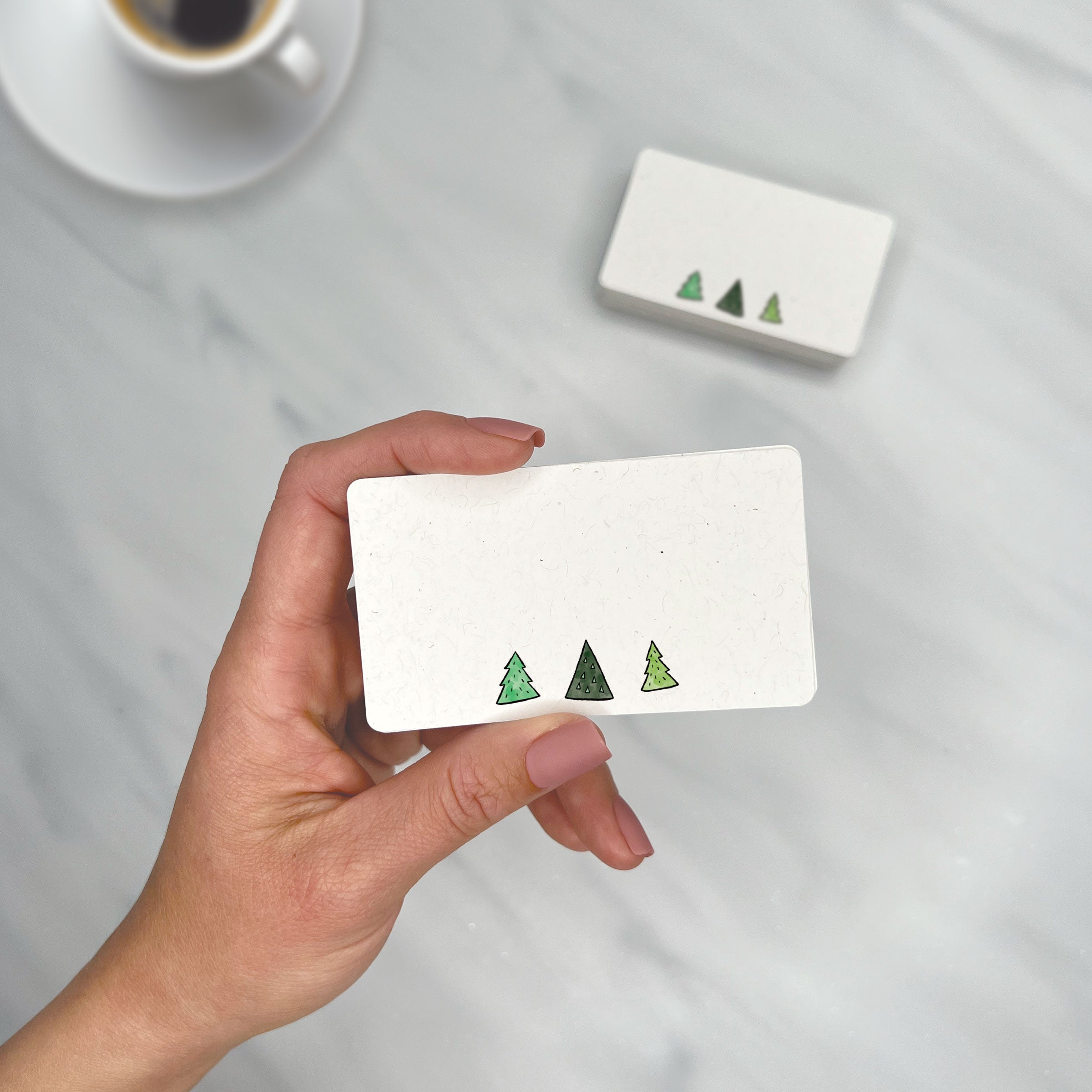 Three Christmas Trees - Mini Note Cards (Pack of 56)
