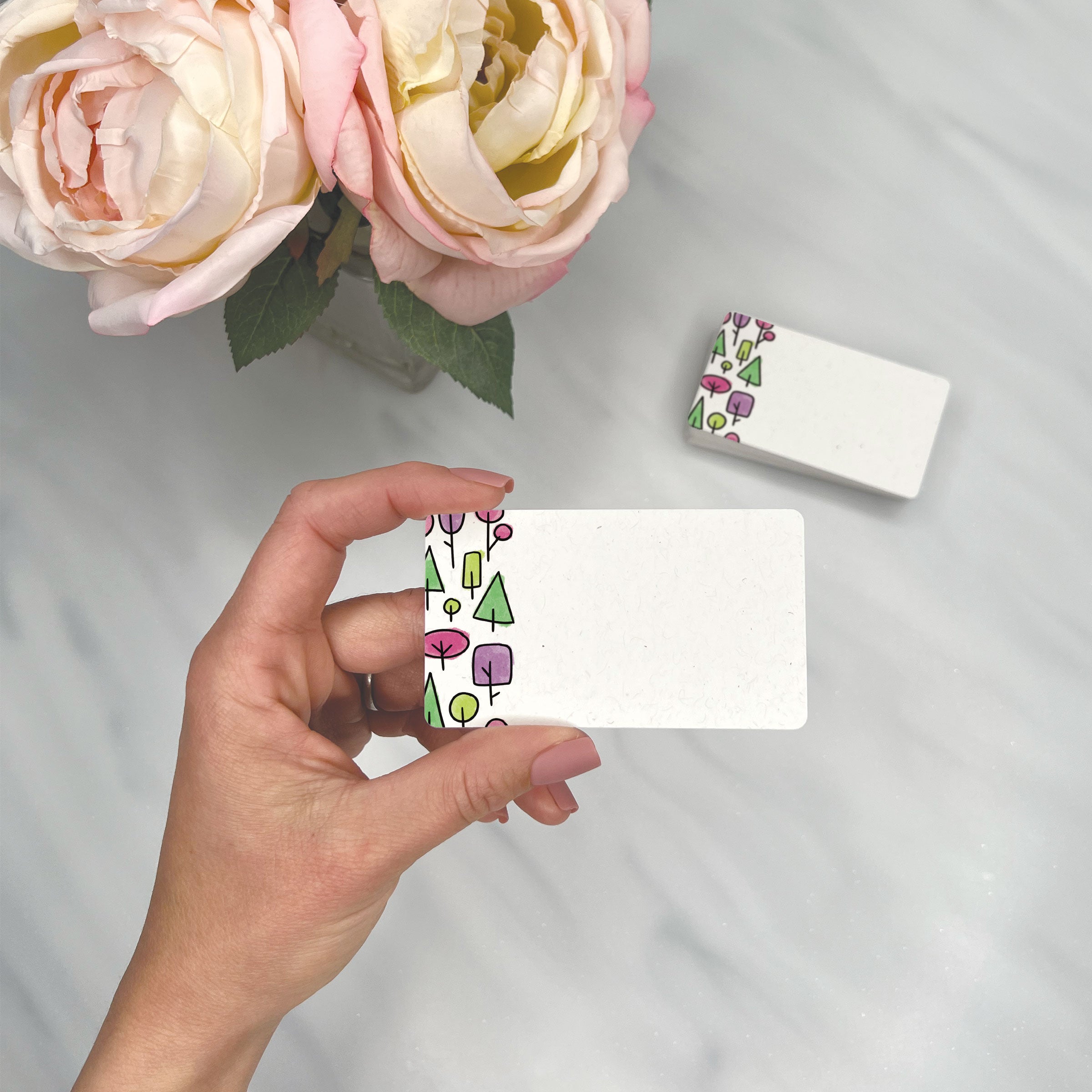 Geometric Spring Trees - Mini Note Cards (Pack of 56)