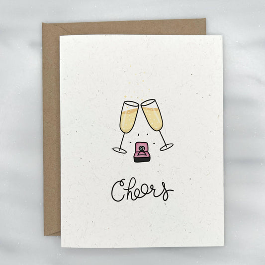 Champagne Cheers - Wedding Engagement Card