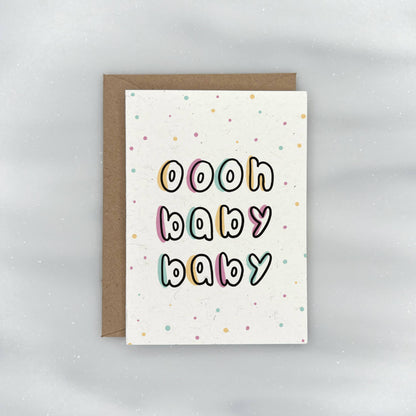 Oooh Baby Baby - Baby Shower Gift Enclosure Card