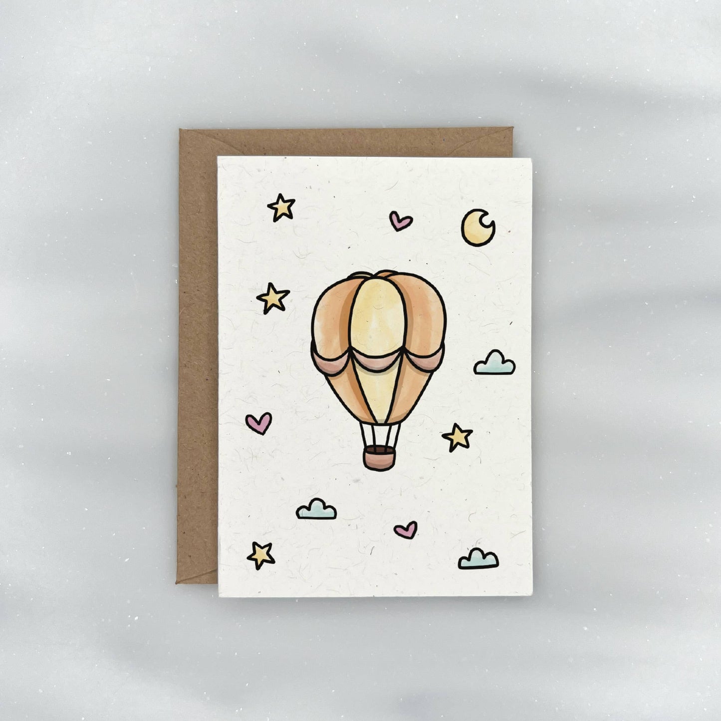 Dreamy Hot Air Balloon - Baby Shower Gift Enclosure Card