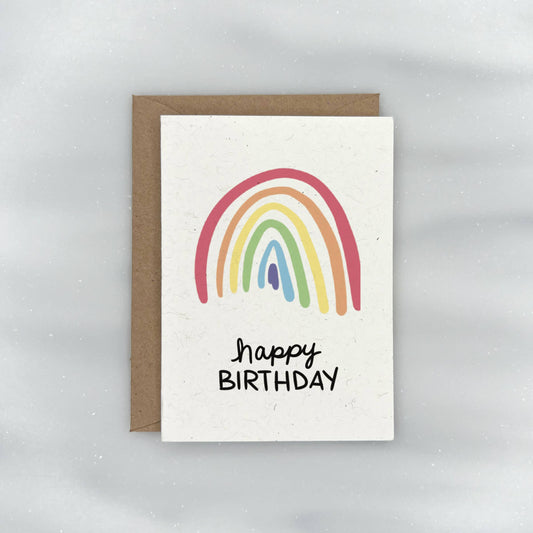 Colorful Birthday Rainbow - Birthday Gift Enclosure Card