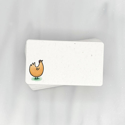 Fluffy Cute Chicken - Mini Note Cards (Pack of 56)