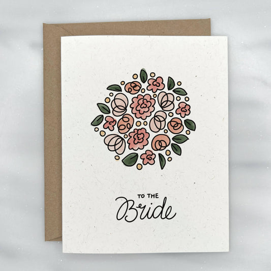 Bouquet for the Bride - Wedding Greeting Card