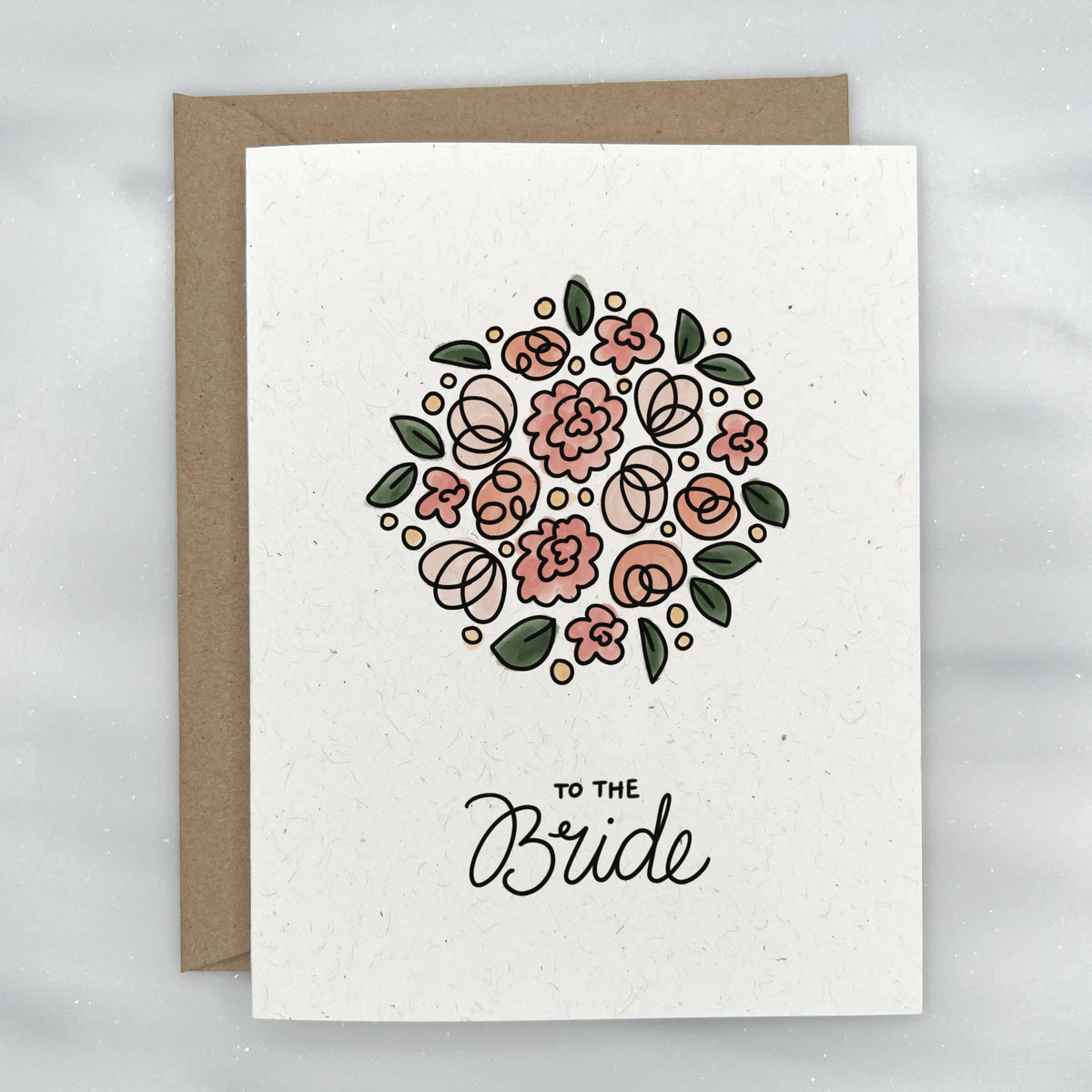 Bouquet for the Bride - Wedding Greeting Card