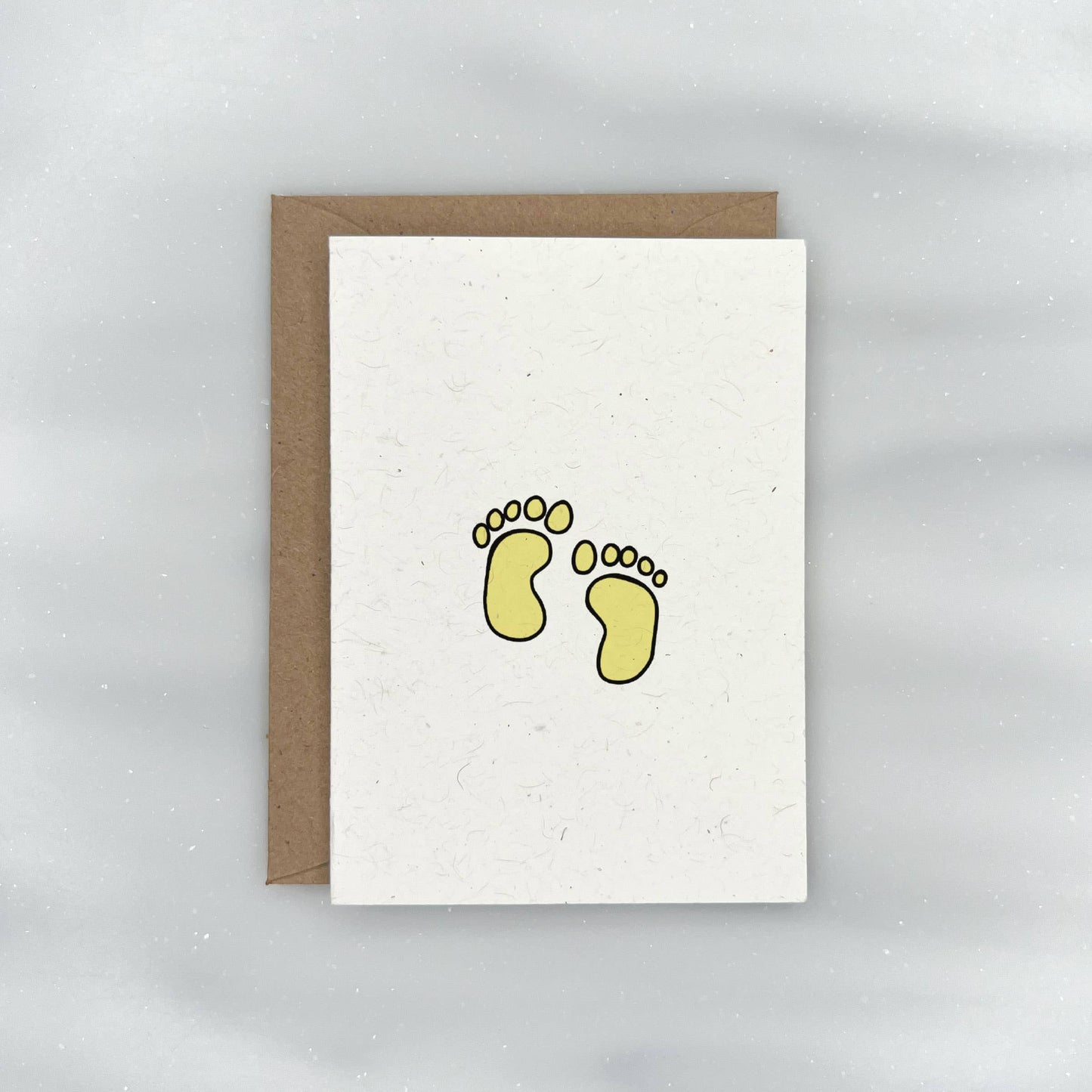 Yellow Baby Feet - Baby Shower Gift Enclosure Card