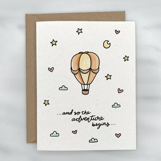 Hot Air Balloon Adventure - Baby Shower Card